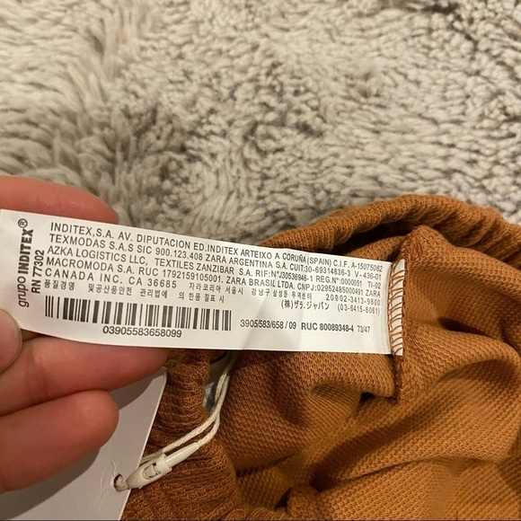 ZARA BUTTONED WAFFLE KNIT PANTS 6/9m NWT - Picture 7 of 7